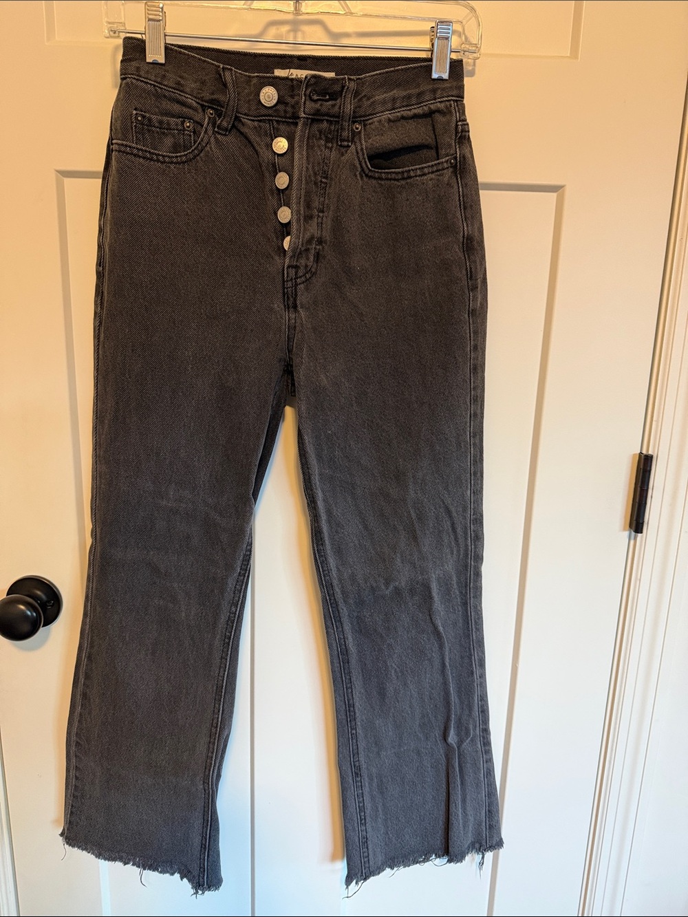PacSun Black-Washed Women’s Bootcut Jeans with Button Fly